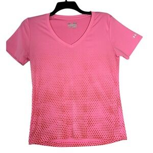 Under Armour Heat Gear Semi-Fitted‎ Athletic Shirt Womens Size Medium  Pink